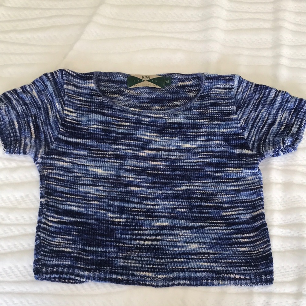 Vintage 1990s 525 Made in America Cropped Sweater. Size Petite Small.
